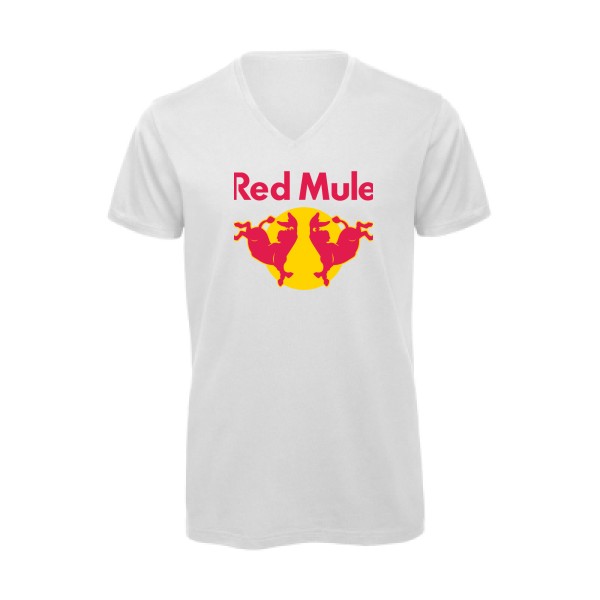 Red Mule-Tee shirt Parodie - Modèle T-shirt bio col V -B&C - Inspire V/men