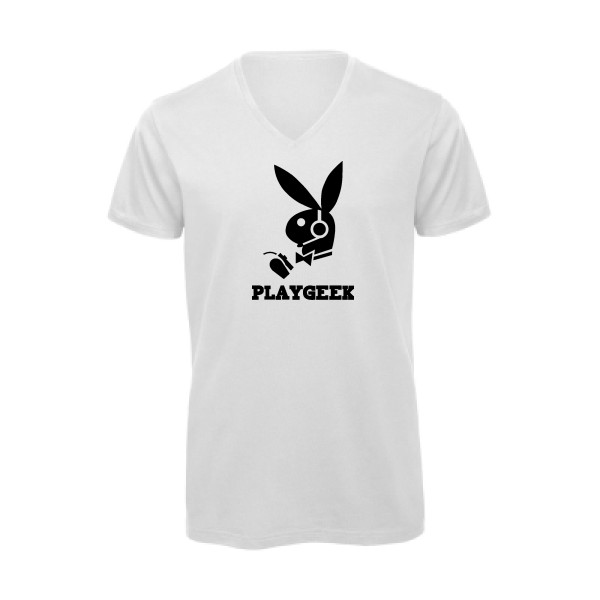 T-shirt bio col V - B&C - Inspire V/men - Playgeek
