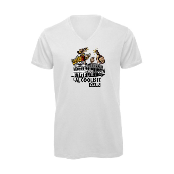L'ALCOOLIZEE -T-shirt bio col V alcool humour Homme -B&C - Inspire V/men -thème alcool humour -