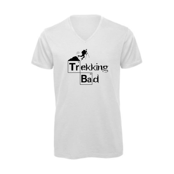 Trekking bad - T-shirt bio col V  - Vêtement original -