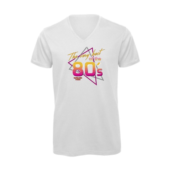 80s -T-shirt bio col V original vintage - B&C - Inspire V/men - thème vintage -