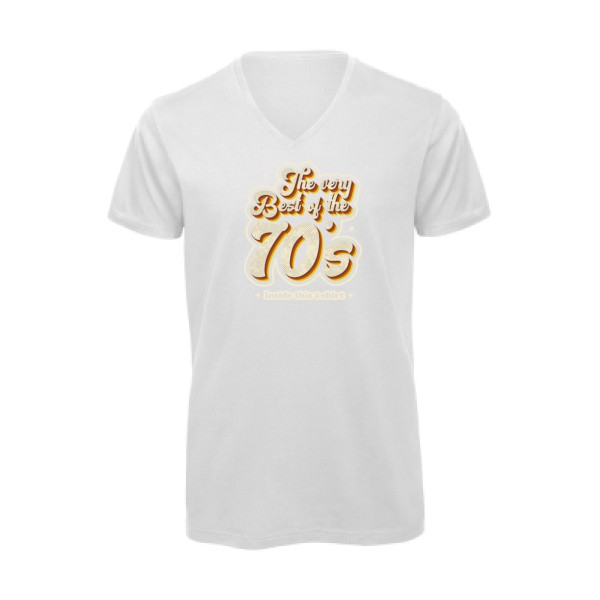 70s - T-shirt bio col V original -B&C - Inspire V/men - thème année 70 -