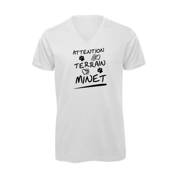 T-shirt bio col V - B&C - Inspire V/men - Attention Terrain Minet