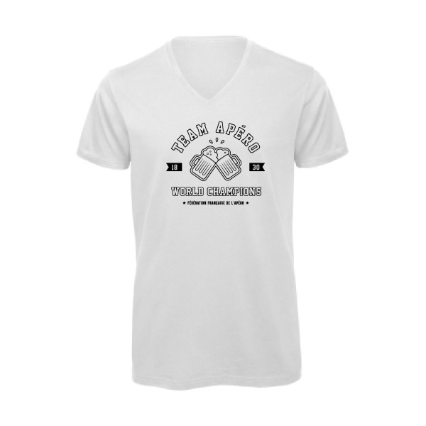 T-shirt bio col V - B&C - Inspire V/men - Team apéro