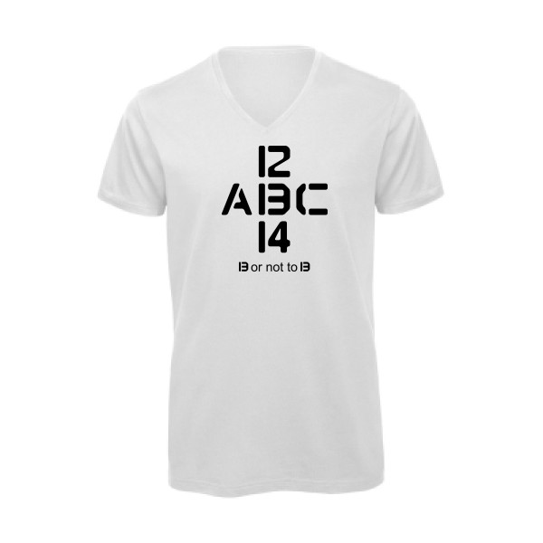 T-shirt bio col V Homme original - B or not to B - 