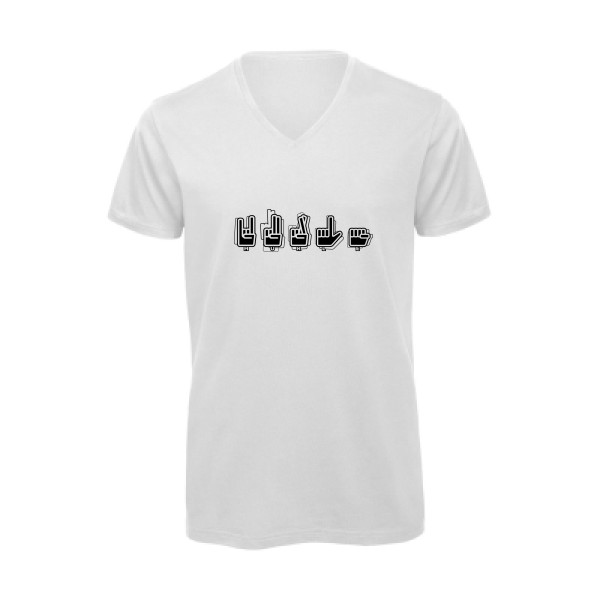 T-shirt bio col V Homme original - HURLE !!! -