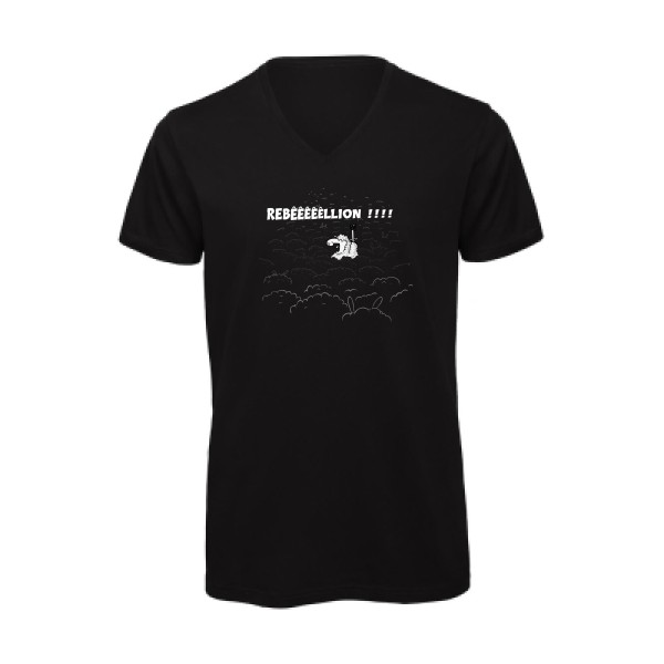 Rebeeeellion - T-shirt bio col V Homme - Thème animaux et dessin -B&C - Inspire V/men-