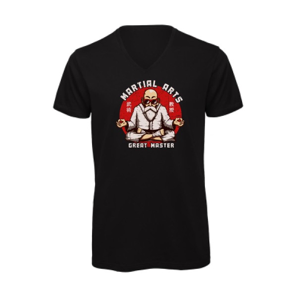Great Master -T-shirt bio col V Karaté- Homme -B&C - Inspire V/men -thème  parodie karaté - 