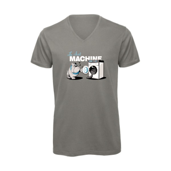 t shirt parodie marque-Le Chat Machine-B&C - Inspire V/men-Homme