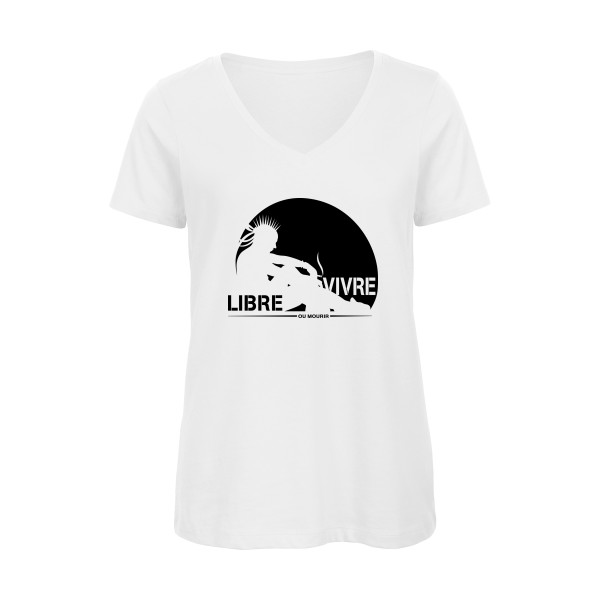 T-shirt femme bio col V - B&C - Inspire V/women  - free