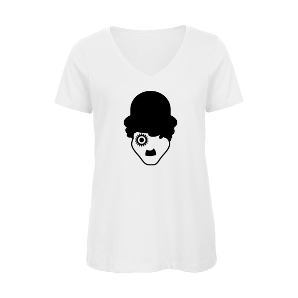 T-shirt femme bio col V - B&C - Inspire V/women  - Charlot Mécanique