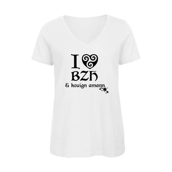 Love BZH & kouign-Tee shirt breton - B&C - Inspire V/women 