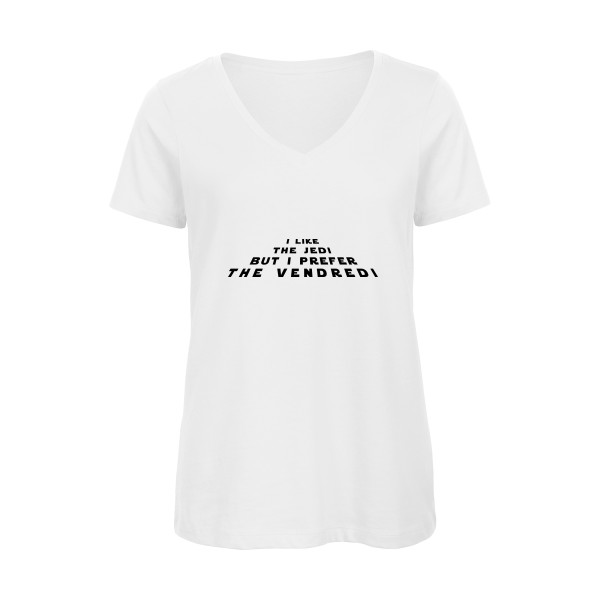 Jedi -T-shirt femme bio col V guerre des étoiles Femme -B&C - Inspire V/women  -thème  star wars - 