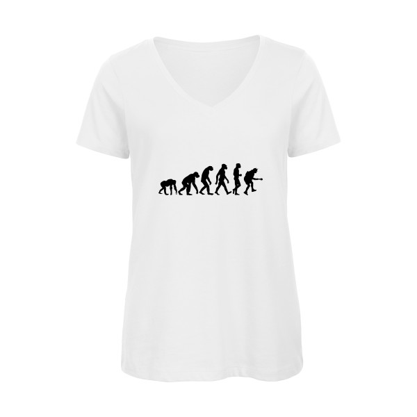 Rock Evolution - T shirt original Femme - modèle B&C - Inspire V/women  - thème rock et vintage -