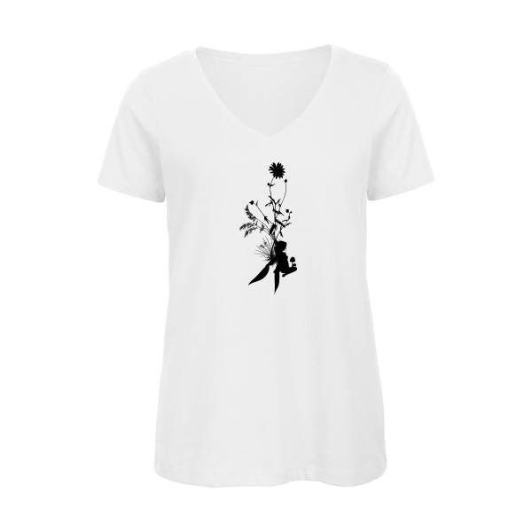 T-shirt femme bio col V - B&C - Inspire V/women  - la fée des champs