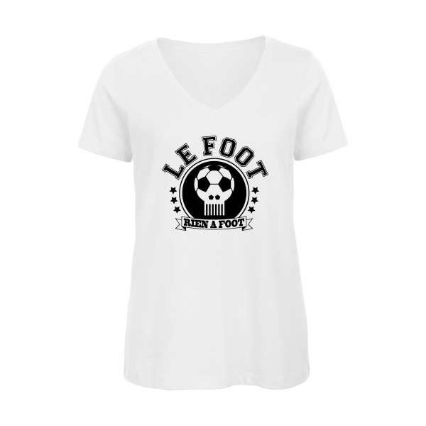 T-shirt femme bio col V original Femme  - Footaise - 
