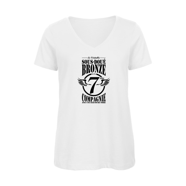 T-shirt femme bio col V - B&C - Inspire V/women  - 7ème Compagnie Crew