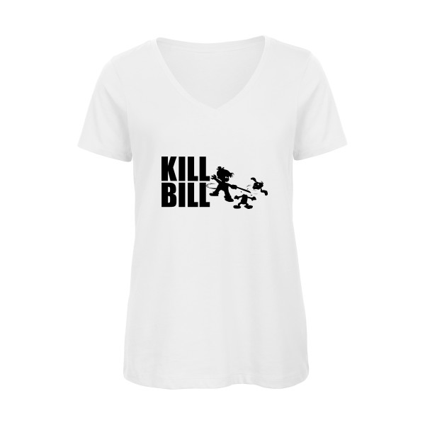 kill bill - T-shirt femme bio col V kill bill Femme - modèle B&C - Inspire V/women  -thème cinema -