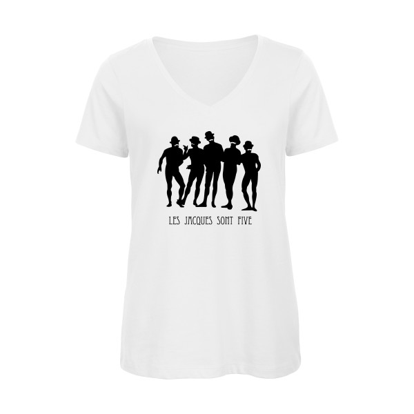 Les Jacques sont Five - Tee-shirt humoristique Femme -B&C - Inspire V/women 