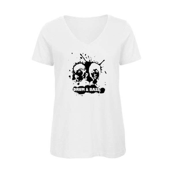 T-shirt femme bio col V - B&C - Inspire V/women  - DRUM AND BASS