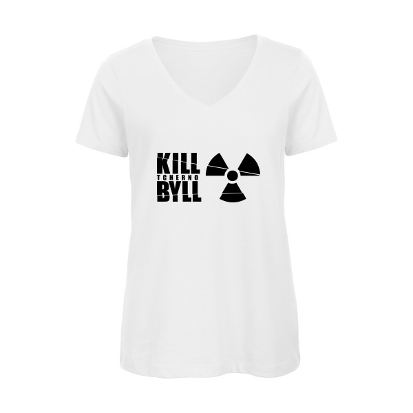T-shirt femme bio col V Femme original - KillTchernoByll -