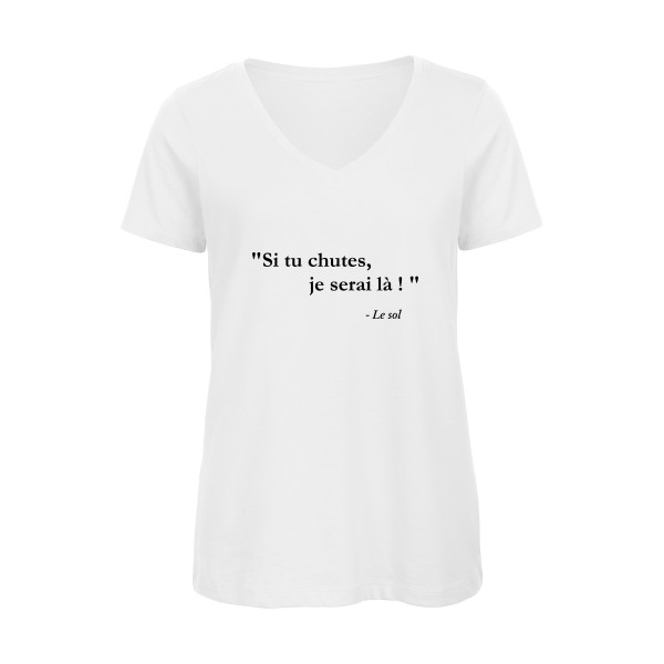Bim! - T-shirt femme bio col V avec inscription -Femme -B&C - Inspire V/women  - Thème humour absurde -
