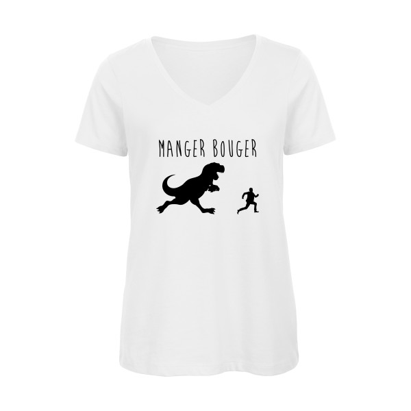 MANGER BOUGER - modèle B&C - Inspire V/women  - Thème t shirt humour Femme -