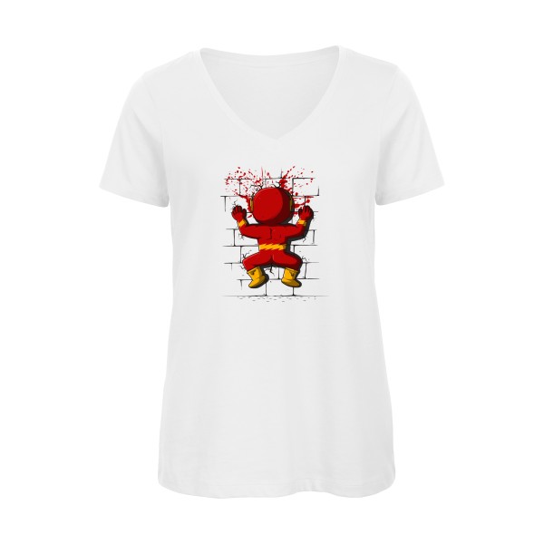 Splach! - T-shirt femme bio col V parodie Femme - modèle B&C - Inspire V/women  -thème musique et parodie -