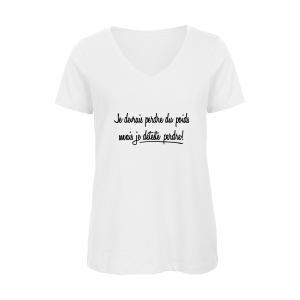 Né pour gagner - T shirt original Femme - modèle B&C - Inspire V/women  - thème message et texte -