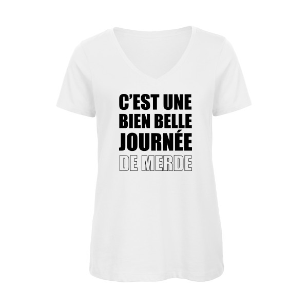Journée de m...- T shirt humoristique -B&C - Inspire V/women 