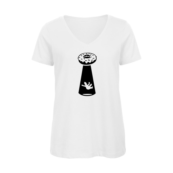 Donut Ovni - T-shirt femme bio col V geek-B&C - Inspire V/women 