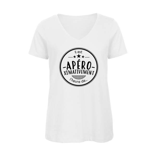 T-shirt femme bio col V - B&C - Inspire V/women  - Apéro