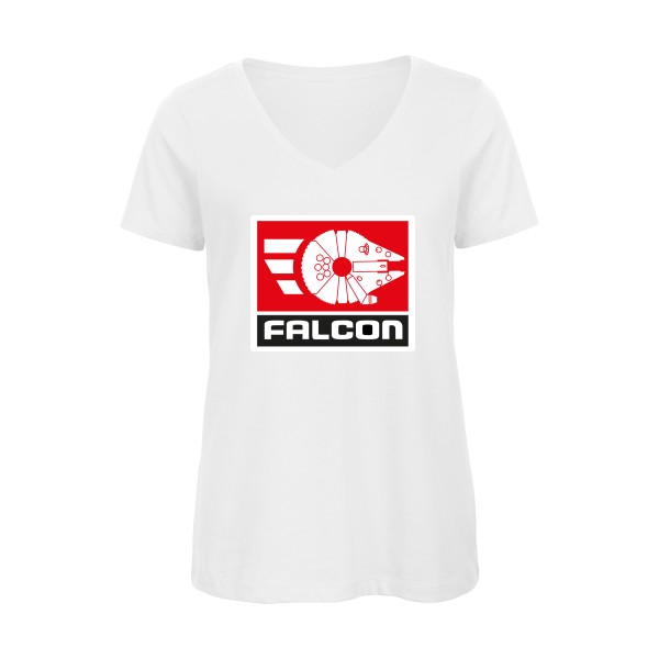 Millenium- T-shirt femme bio col V Femme - thème papa et super papa-B&C - Inspire V/women  -