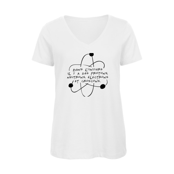 T-shirt Rigolo modèle T-shirt femme bio col V-L'univers-B&C - Inspire V/women 