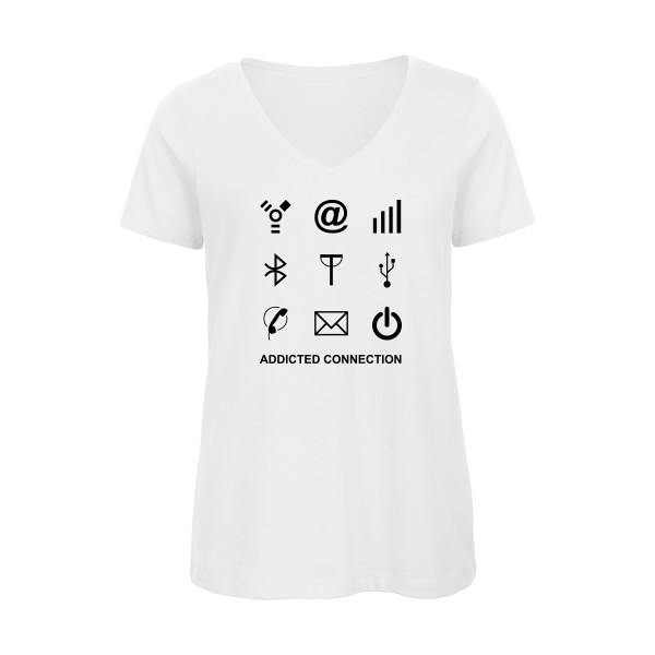 Addicted connection- t shirt Geek - B&C - Inspire V/women 