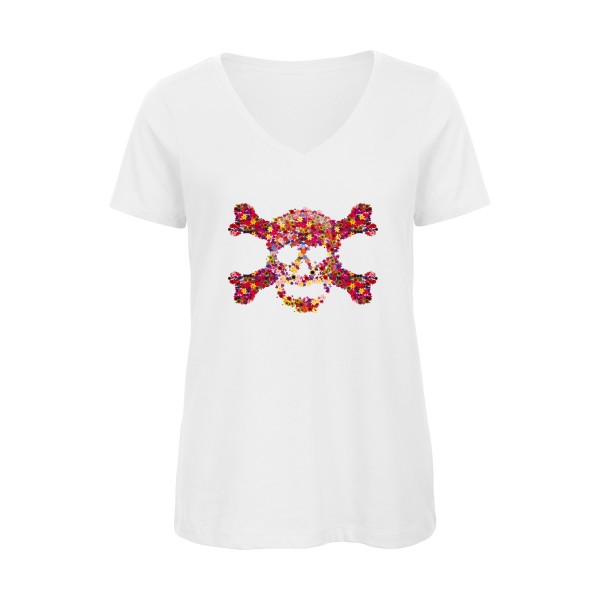 Floral skull -Tee shirt Tête de mort -B&C - Inspire V/women 