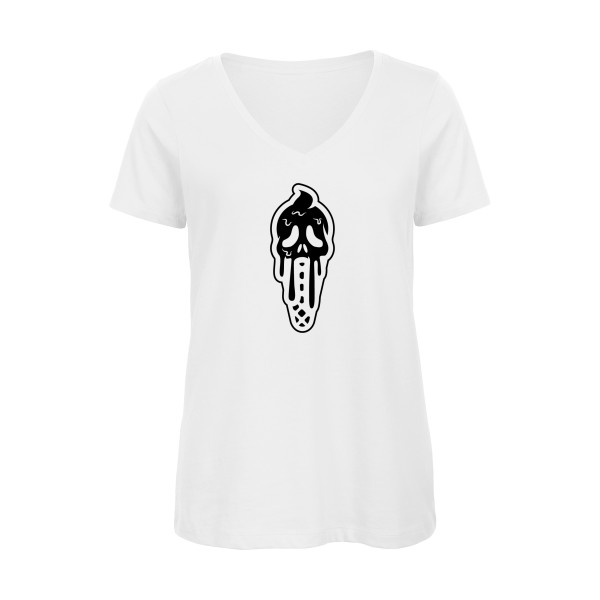 Ice Scream -T-shirt femme bio col V parodie - Femme -B&C - Inspire V/women  -thème cinema  - 