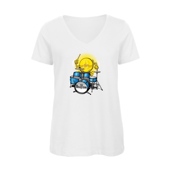 T-shirt femme bio col V - B&C - Inspire V/women  - Beatcoin