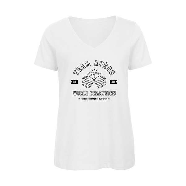 T-shirt femme bio col V - B&C - Inspire V/women  - Team apéro