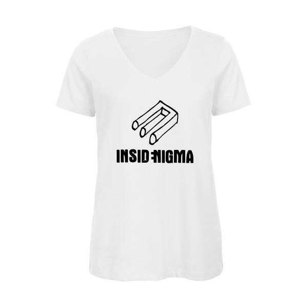 T-shirt femme bio col V Femme original - enigma4 -
