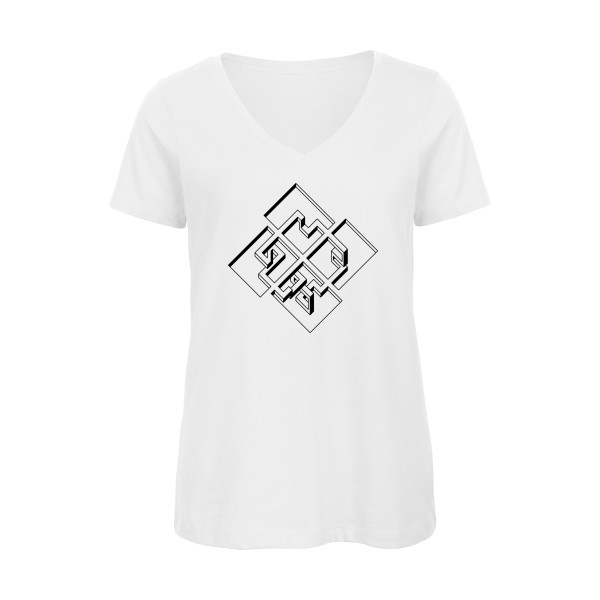 T-shirt femme bio col V - B&C - Inspire V/women  - Fatal Labyrinth