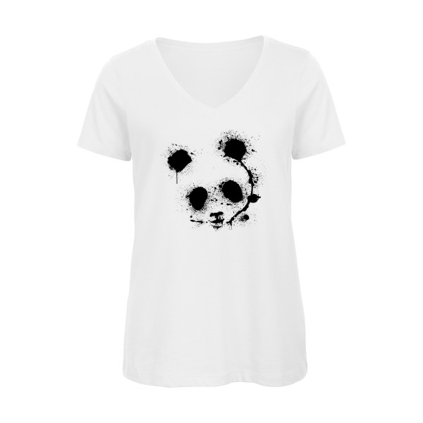 T-shirt femme bio col V panda - Femme -B&C - Inspire V/women  