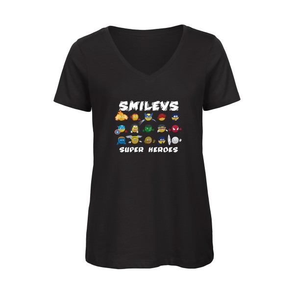 Super Smileys- Tee shirt rigolo - B&C - Inspire V/women  -
