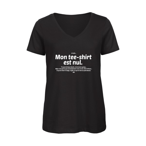 T shirt avec ecriture - Mon tee-shirt est nul! -B&C - Inspire V/women 