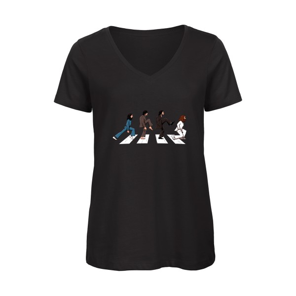 English walkers - B&C - Inspire V/women  Femme - T-shirt femme bio col V musique - thème musique et rock -
