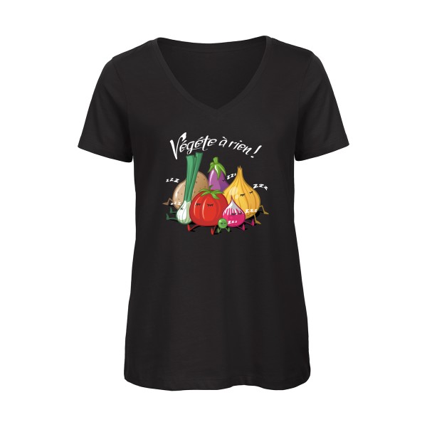 Vegete à rien ! - Tee shirt ecolo -Femme -B&C - Inspire V/women 