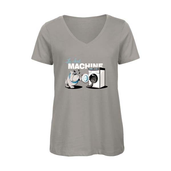 t shirt parodie marque-Le Chat Machine-B&C - Inspire V/women -Femme