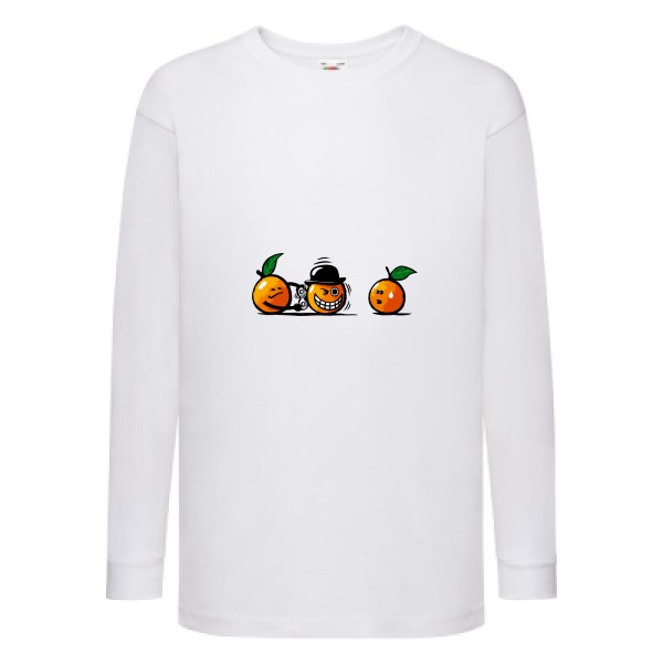 T-shirt enfant manches longues - Fruit of the loom - Kids LS Value Weight T - Orange Mécanique
