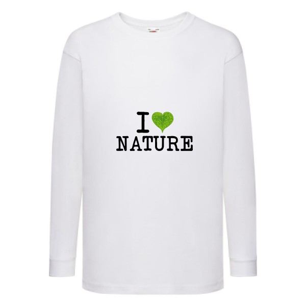 T-shirt enfant manches longues Enfant original sur le thème de l'écologie - Naturophile - 