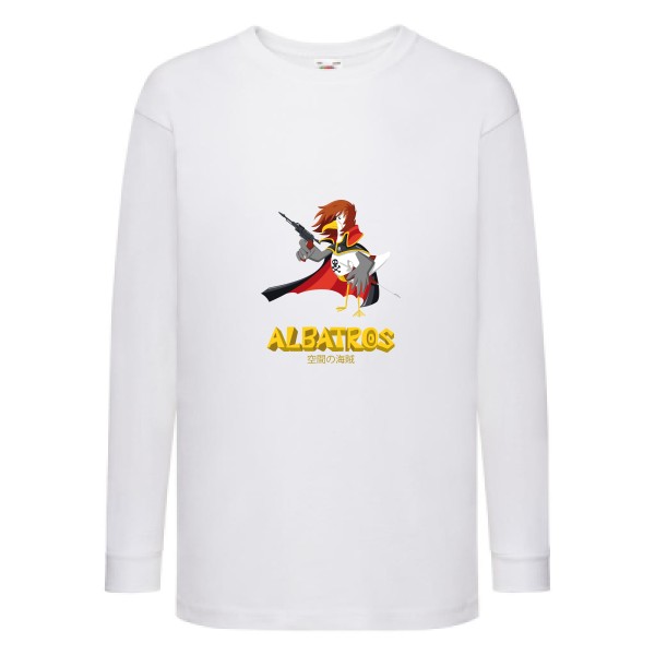 Albatros corsaire de l'espace-t shirt albator-Fruit of the loom - Kids LS Value Weight T